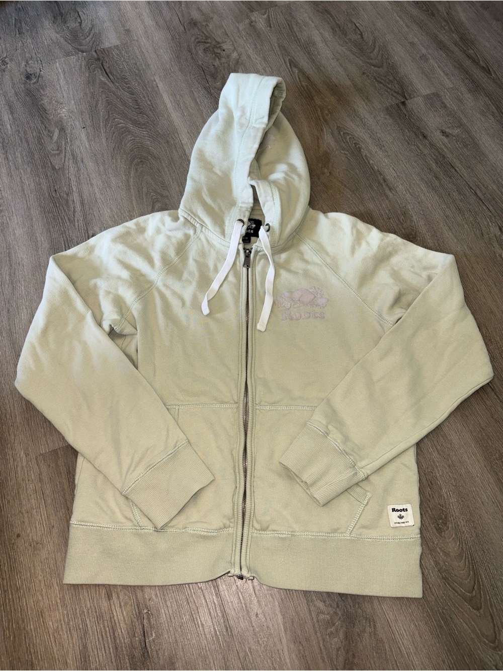 Roots | Beige Full-Zip Hoodie
